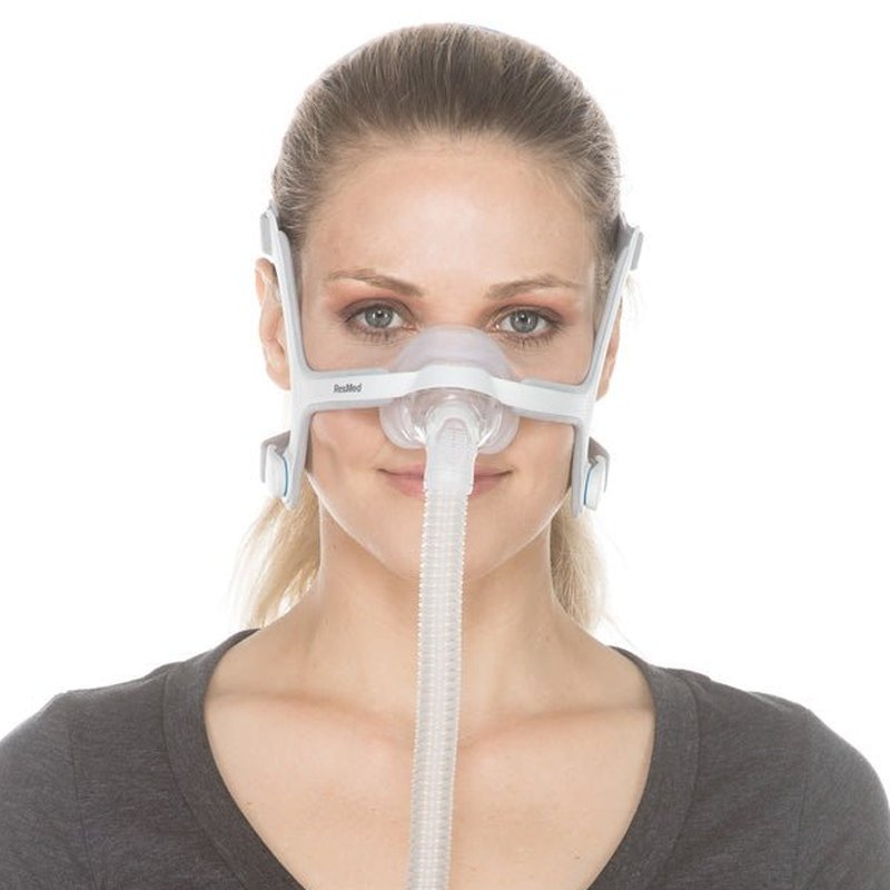 Nasal mask on face